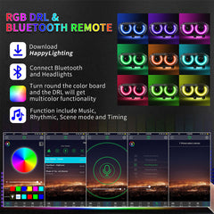 RGB Scheinwerfer für Dodge Challenger Base Coupe R/T Rallye Redline 08-14 Frontscheinwerfer