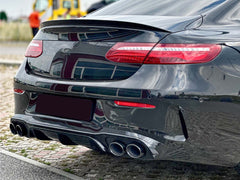 Diffusor Heckdiffusor + Auspuff Schwarz für Mercedes E-Klasse Coupe C238 A238 AMG Line 16-21