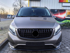 Panamericana Kühlergrill Front Grill Schwarz Glanz für Mercedes-Benz V-Klasse W447 2014 2015 2016 2017 2018 2019