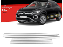 Türleisten Edelstahl Zierleisten Türschutz für Volkswagen T-ROC ab 2017 4 tlg