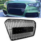 Wabengrill Kühlergrill Grill Glänzend Schwarz für AUDI A5 8T S5 Sportback Coupe Facelift 2012-2016