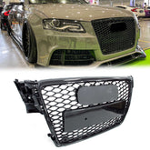 Kühlergrill Wabengrill Frontgrill Schwarz für AUDI A4 B8 S-Line S4 2007-2011 fg88