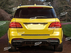 Schwarz Heckdiffusor Endrohre für Mercedes GLE W166 SUV AMG Line MOPF 15-18