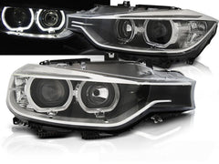 LED Scheinwerfer Angel Eyes Schwarz Passend für F30 Limo F31 Touring 2011-2015