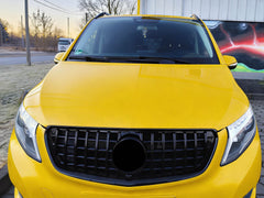 Panamericana Kühlergrill Front Grill Schwarz Glanz für Mercedes-Benz V-Klasse W447 2014 2015 2016 2017 2018 2019