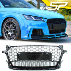 Wabengrill Front Grill Khlergrill Schwarz Glanz fr Audi TT 8S 2015-2018