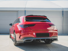 Heckansatz Aero Flaps Flics Flossen Schwarz für Mercedes CLA35 CLA45 AMG ab 2020