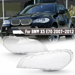 2x Klar Scheinwerferglas Für BMW X5 E70 2007-12 Linsen Streuscheiben Abdeckung