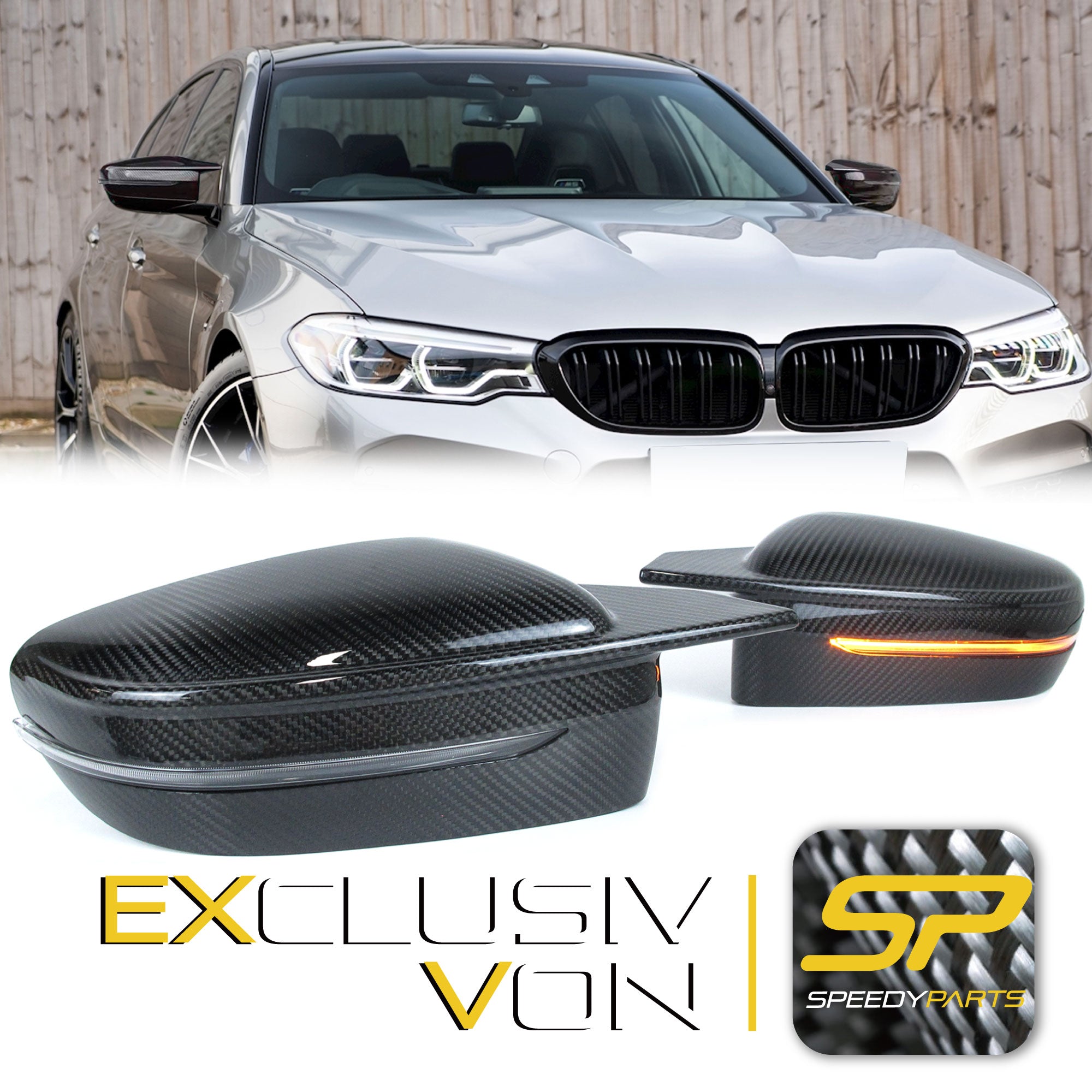 M-Stil Spiegelkappen Außenspiegel Carbon Look Für BMW E90 E91 E92