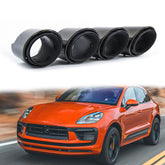 GTS Optik Glänzend Schwarz Auspuffblenden Endrohr für Porsche Macan S 3,0 2014-2021 et197