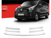 Für Renault Trafic 3 Kühlergrill Leisten 2015-2019 5 tlg Edelstahl Grillleisten