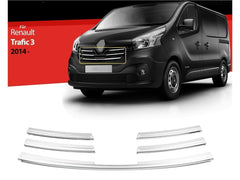 Für Renault Trafic 3 Kühlergrill Leisten 2015-2019 5 tlg Edelstahl Grillleisten