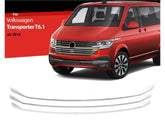 Kühlergrill Leisten für VW Transporter T6.1 ab 2019 3 tlg Edelstahl Stoßstange