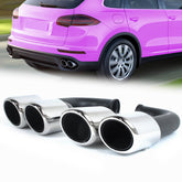 Auspuffblenden Endrohre Chrom für Porsche Cayenne Serien 92A S Hybird 958 V6 2010-2014