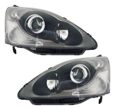 NEU Halogen Scheinwerfer Set Schwarz für Honda Civic VII 2003-2005 EU EP H1 HB3 mit E-Prüfzeichen