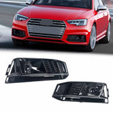 Schwarz Nebelscheinwerfer Blenden Gitter für Audi A4 B9 S-Line 15-19