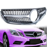 Silber Diamantgrill Kühlergrill Front Grille für Mercedes Benz E Klasse W207 C207 A207 E200 E220 E300 E350 E400 2009 2010 2011 2012 2013 fg6