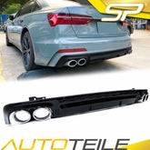Diffusor Heckdiffusor + Auspuffblenden Chrom für AUDI A6 C8 Limo Avant S-Line ab 2018 di162
