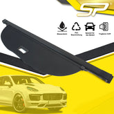 Für Porsche Cayenne 92A 10-17 Schwarz Laderaumabdeckung Abdeckrollo Kofferraum Rollo