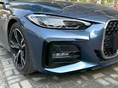 Front Stoßstange Aero Flaps Flossen Passend für BMW 4er G22 G23 425i 430i M440i Sport Paket ab 2021
