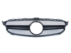 Kühlergrill Front Grill Schwarz für Mercedes Benz C-Klasse W205 C205 A205 S205 Facelift 2018 2019 2020 2021