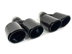 NEU Glanz Carbon Fiber Auspuffblende Endrohre Sportauspuff Passend für Universal 62-65mm et280