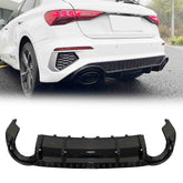 Diffusor Heckdiffusor Schwarz für Audi A3 8Y Limousine S Line S3 35 TDI 40 TFSI 2020-2024