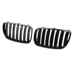 NEU Schwarz Glanz Grill Kühlergrill Einzelsteg Nieren Passend für X3 E83 06-11