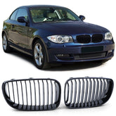 Sport Kühlergrill Nieren Grill Frontgrill Schwarz Passend für 1er E81 E82 E87 E88 2007-2012