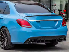 C63s Look Heckdiffusor Diffusor Auspuff Schwarz für Mercedes W205 S205 Seriens.