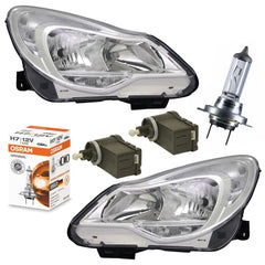NEU Scheinwerfer Set OSRAM Original Line H7 + Motoren für Opel Corsa D 2011-2014 mit E-Prüfzeichen