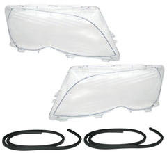 Scheinwerferglas Streuscheibe Set für BMW 3er E46 Facelift 01-05 Halogen / X