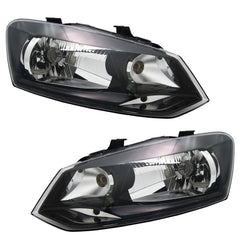 NEU Halogen Scheinwerfer Set für VW Polo 6R 2009-2014 H4 mit E-Prüfzeichen
