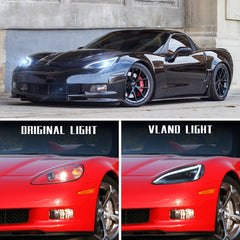 LED Scheinwerfer Frontscheinwerfer für Chevrolet Chevy Corvette C6 Basis 427 Z06 ZR1 2005–2013