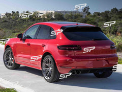 Sport Auspuff Auspuffblenden Endrohre Schwarz GTS Optik für Porsche Macan S 95B 3.0L 2014-2024 et146