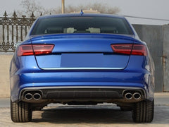 Schwarz Glanz Diffusor Endrohre für AUDI A6 Heckdiffusor C7 4G mit Seriens. MOPF 15-18