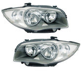 NEU Halogen Scheinwerfer Set Silber Chrom für 1er E81 E88 2003-2006 H7 mit E-Prüfzeichen