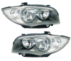 NEU Halogen Scheinwerfer Set Silber Chrom für 1er E81 E88 2003-2006 H7 mit E-Prüfzeichen