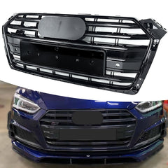 Schwarz Grill Kühlergrill Frontgrill für AUDI A5 F5 S5 2016-2019 vor MOPF fg329