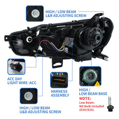 Scheinwerfer mit Dämonenaugen für Mitsubishi Lancer Mitsubishi EVO X 2008-2018