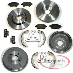 NEU 258mm Bremsscheiben Beläge vorne Bremstrommel Radzylinder hinten für Ford Fiesta VI ab 2008