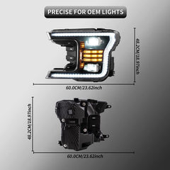 Dynamische LED-Scheinwerfer für Ford F-150 F150 2018-2020 Frontscheinwerfer