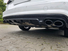 Heckdiffusor Diffusor Schwarz für AUDI A6 C7 4G Limo Avant S Line 2015-2018