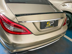 Schwarz Glanz Lackiert Spoiler Heckspoiler Spoilerlippe für Mercedes Benz CLS W218 C218 CLS 63 AMG ab 2011 sp93