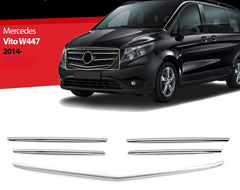 NEU Kühlergrill Leisten für Mercedes Vito W447 2014-2020 5tlg Edelstahl Grillleisten