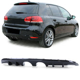 NEU Heckdiffusor Diffusor Doppelrohr Mittig Schwarz für VW Golf 6 MK6 1K 2008-2013