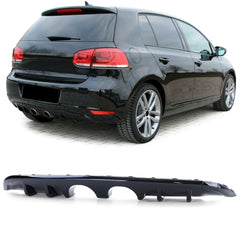 NEU Heckdiffusor Diffusor Doppelrohr Mittig Schwarz für VW Golf 6 MK6 1K 2008-2013