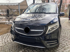 Diamant Kühlergrill Front Grill Schwarz für Mercedes Benz V-Klasse W447 V250 V260 14-19