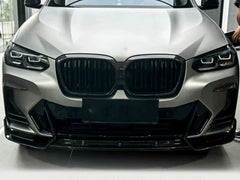 NEU 100% Echt Carbon Fiber Front Stoßstange Lufteinlässe Aero Flaps Passend für iX3 G08