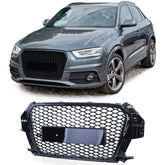 NEU Sport Wabengrill Kühlergrill Schwarz Glanz für Audi Q3 8U Vorfacelift 11-15